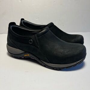 Dansko Celeste Vibram Women’s Black Leather Clog Shoes Size 38 US 7.5-8